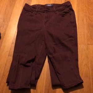 womens old navy maroon skinny jeans